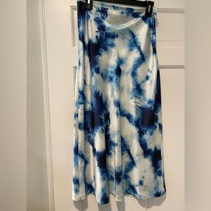 Lioness tie-dye midi slip skirt